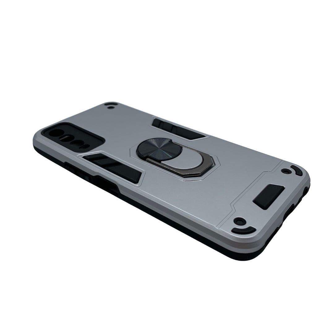 Vivo Y12s Hard PC Case with Ring Holder - Shockproof Armour Back Cover