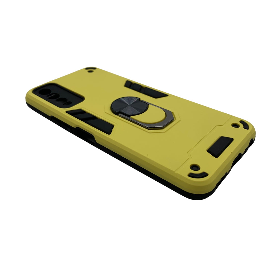 Vivo Y12s Hard PC Case with Ring Holder - Shockproof Armour Back Cover