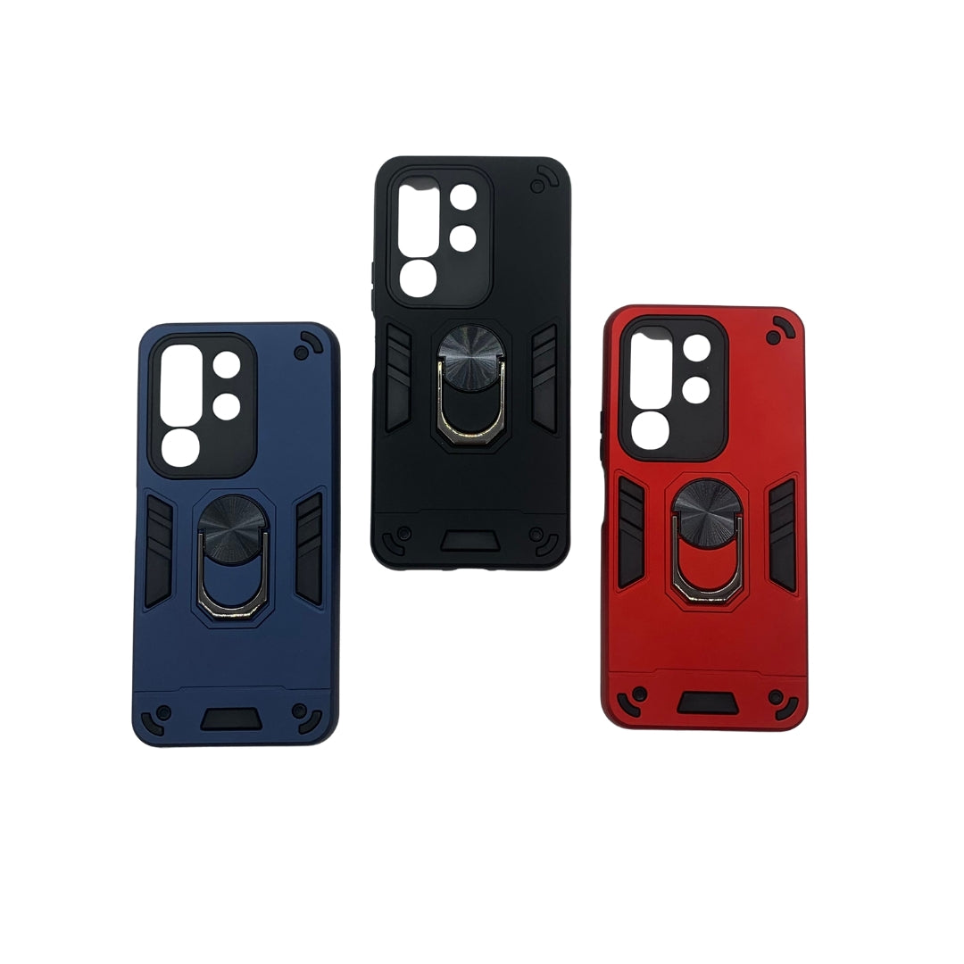 Vivo Y29 4G Hard PC Case: Shockproof Slim Cover with Ring Holder