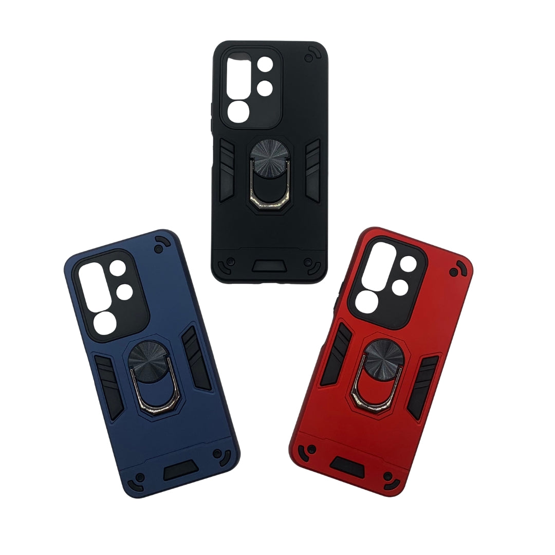Vivo Y29 4G Hard PC Case: Shockproof Slim Cover with Ring Holder