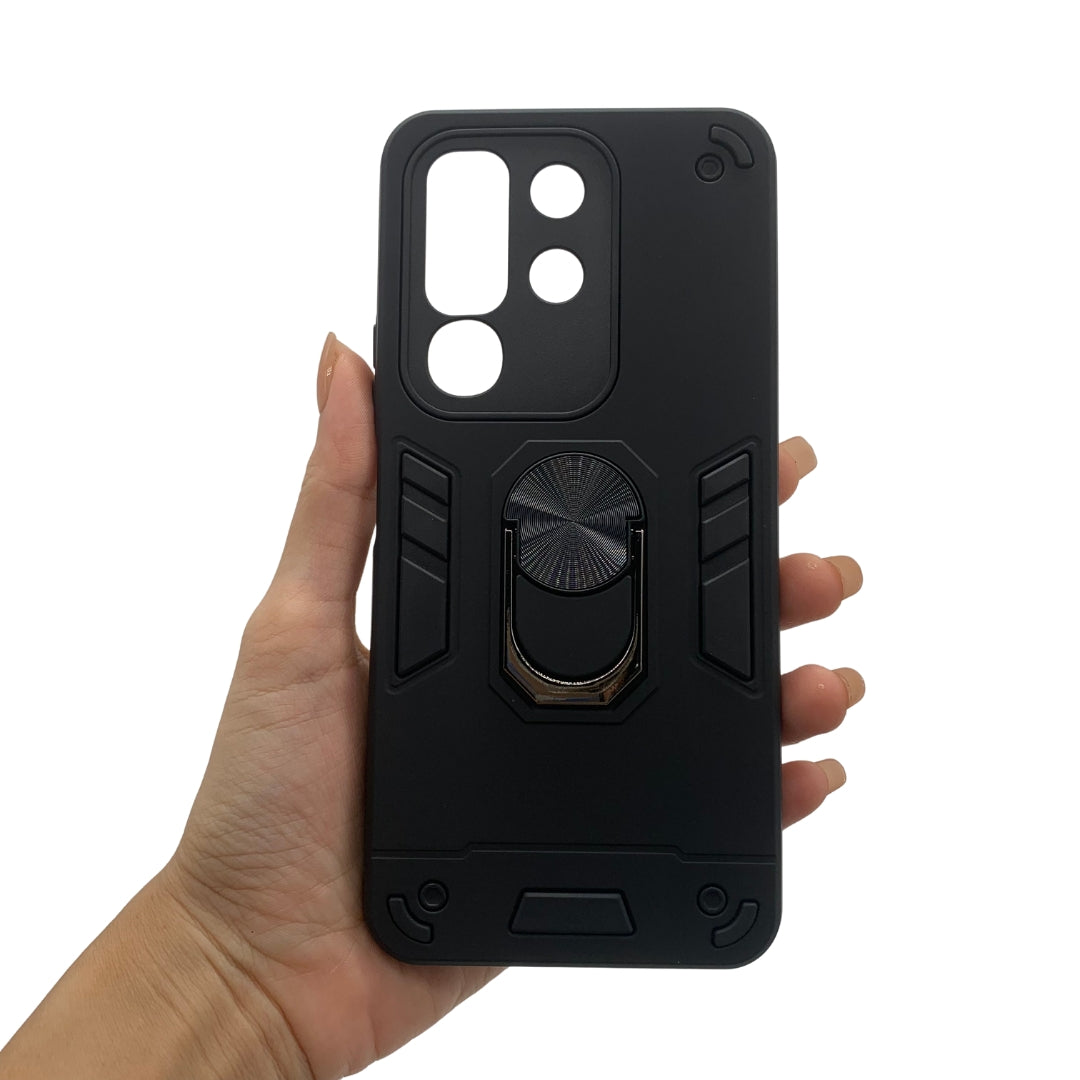 Vivo Y29 4G Hard PC Case: Shockproof Slim Cover with Ring Holder