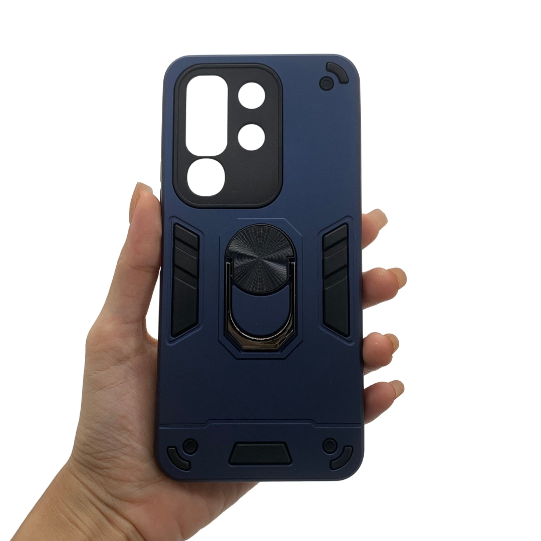 Vivo Y29 4G Hard PC Case: Shockproof Slim Cover with Ring Holder