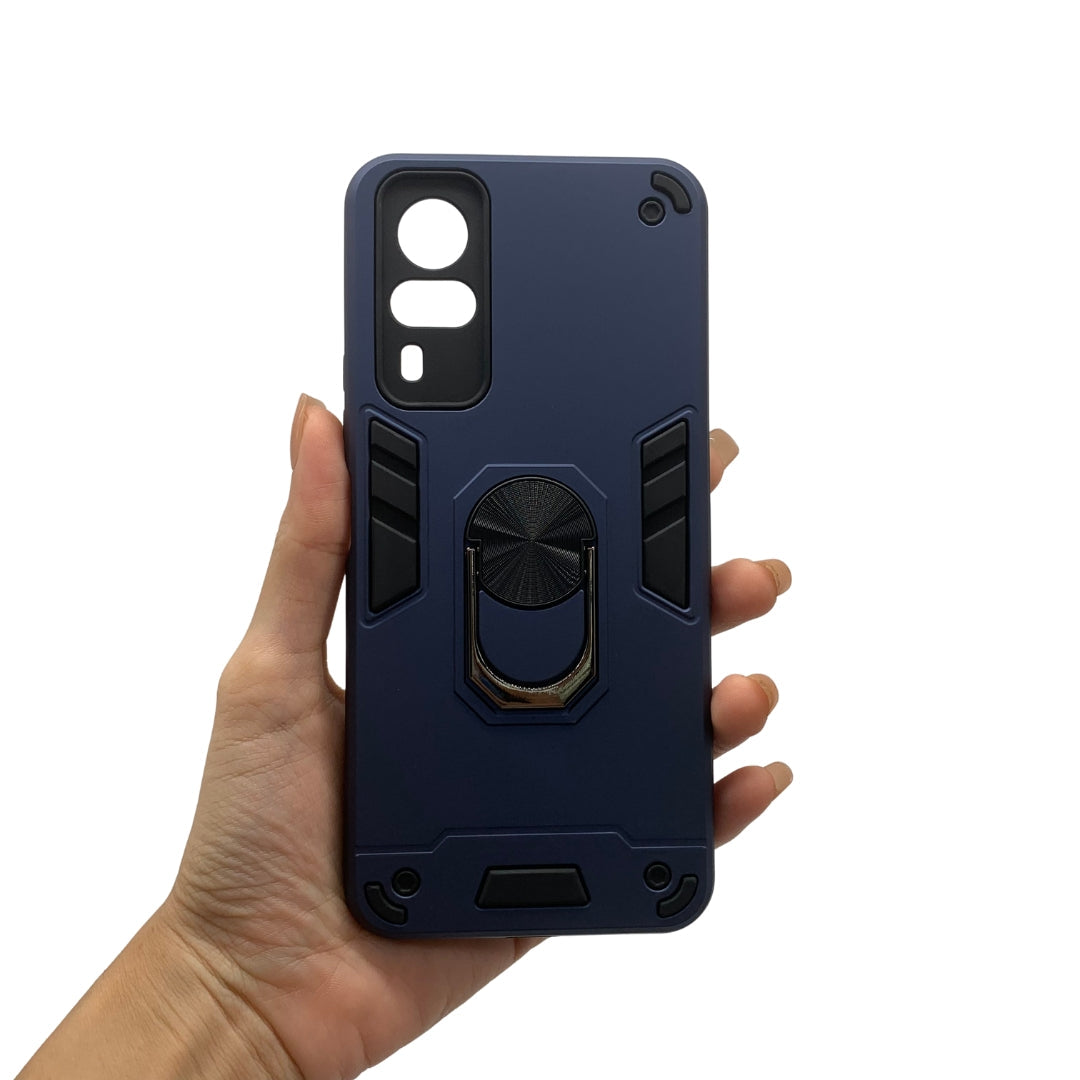 Vivo Y53s Shockproof Hard PC Case with Ring Holder Slim Cover