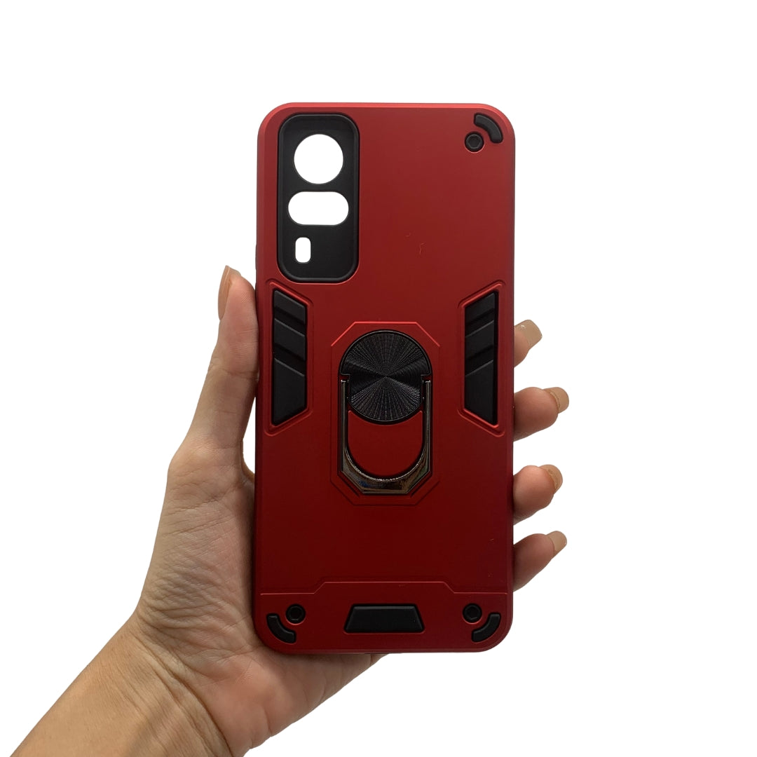 Vivo Y53s Shockproof Hard PC Case with Ring Holder Slim Cover