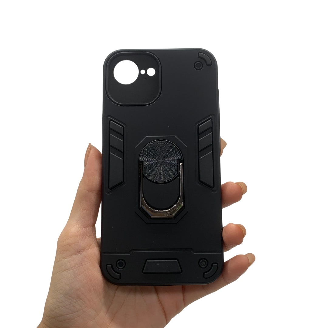 iPhone 16e Shockproof Hard PC Case with Ring Holder