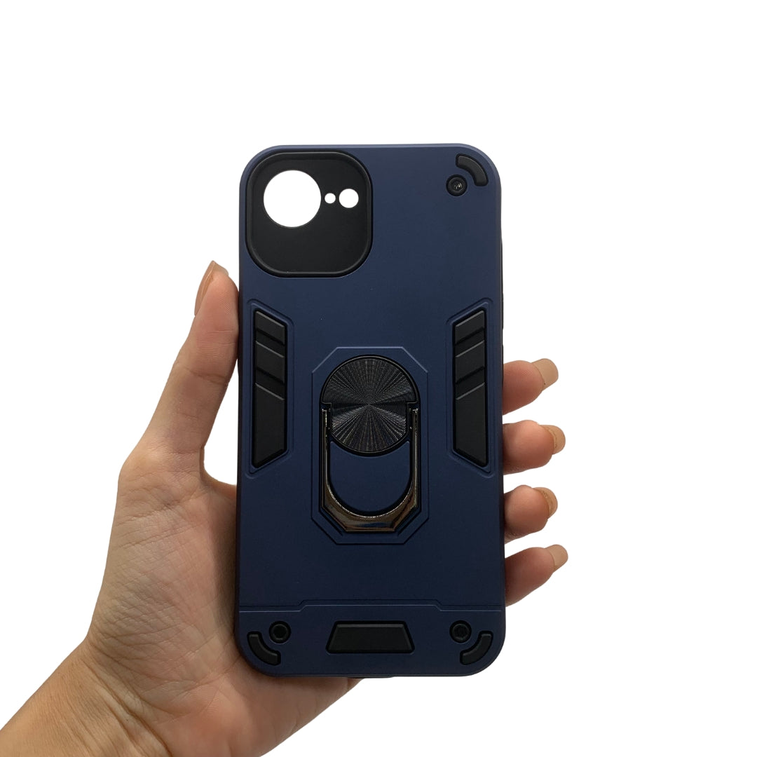 iPhone 16e Shockproof Hard PC Case with Ring Holder