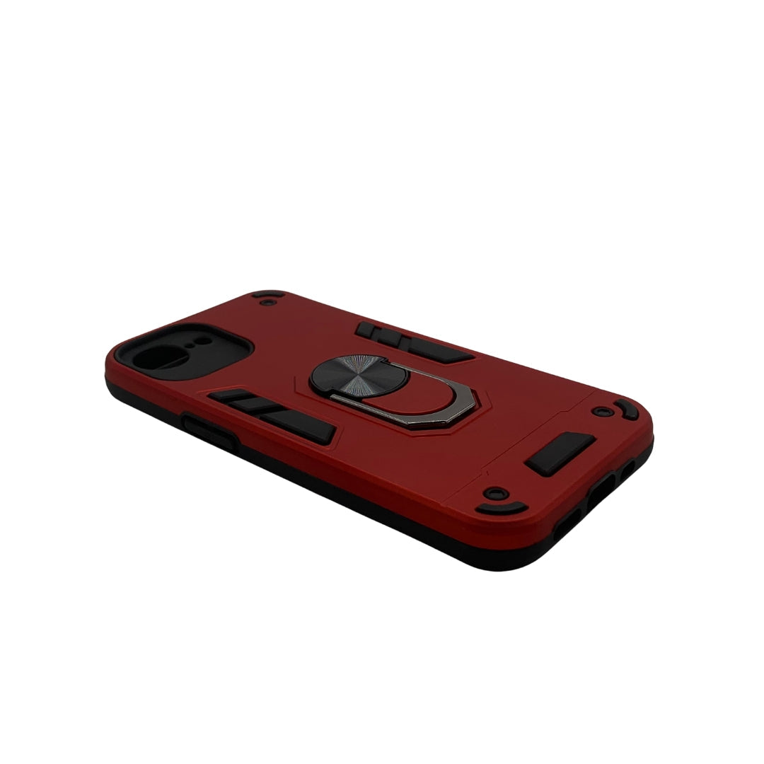 iPhone 16e Shockproof Hard PC Case with Ring Holder