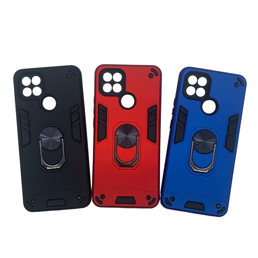 OPPO A15 Hard PC Case with ring holder Shockproof Slim back Cover