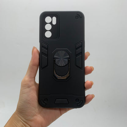 OPPO A16 Case with Ring Holder - Hard PC Shockproof Slim Cover