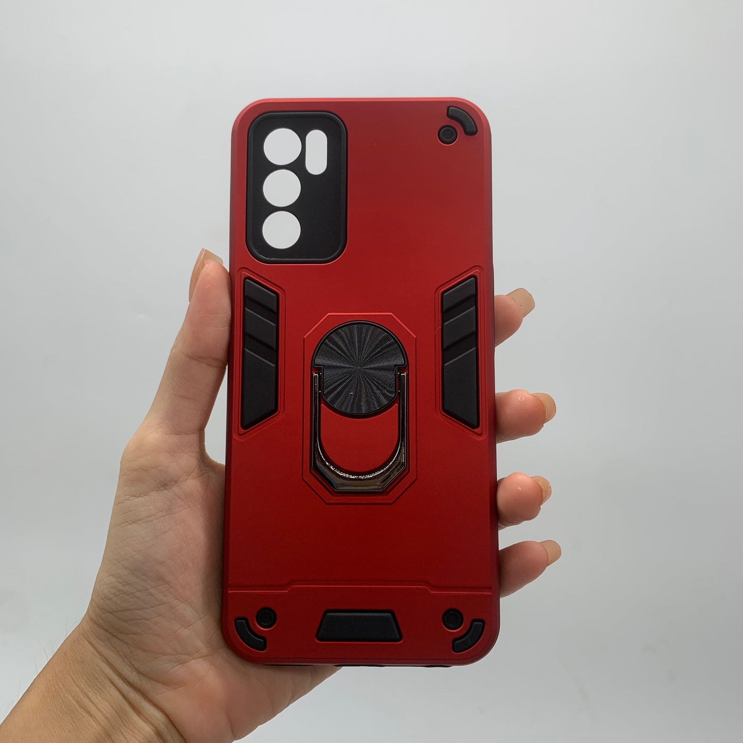 OPPO A16 Case with Ring Holder - Hard PC Shockproof Slim Cover