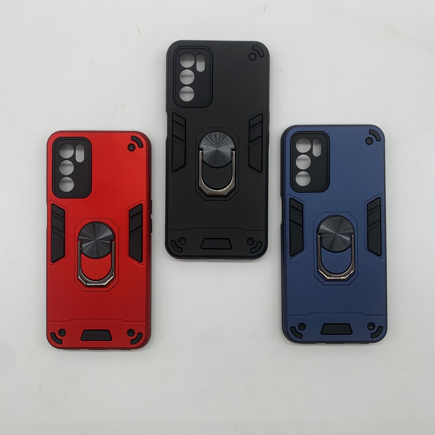 OPPO A16 Case with Ring Holder - Hard PC Shockproof Slim Cover