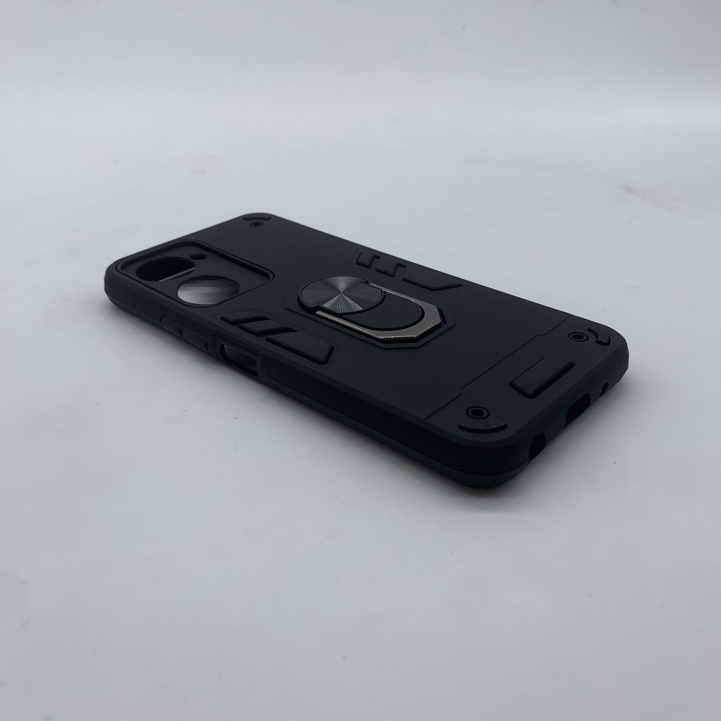 Vivo Y03 Hard PC Shockproof Case with Ring Holder - Slim Back Cover