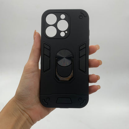 iPhone 16 Pro Hard PC Case with Ring Holder - Shockproof Slim Cover