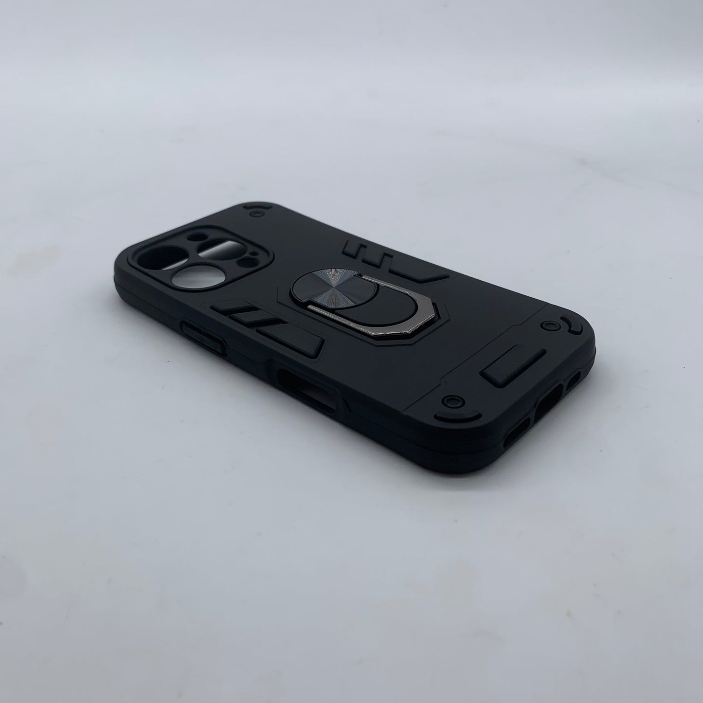 iPhone 16 Pro Hard PC Case with Ring Holder - Shockproof Slim Cover