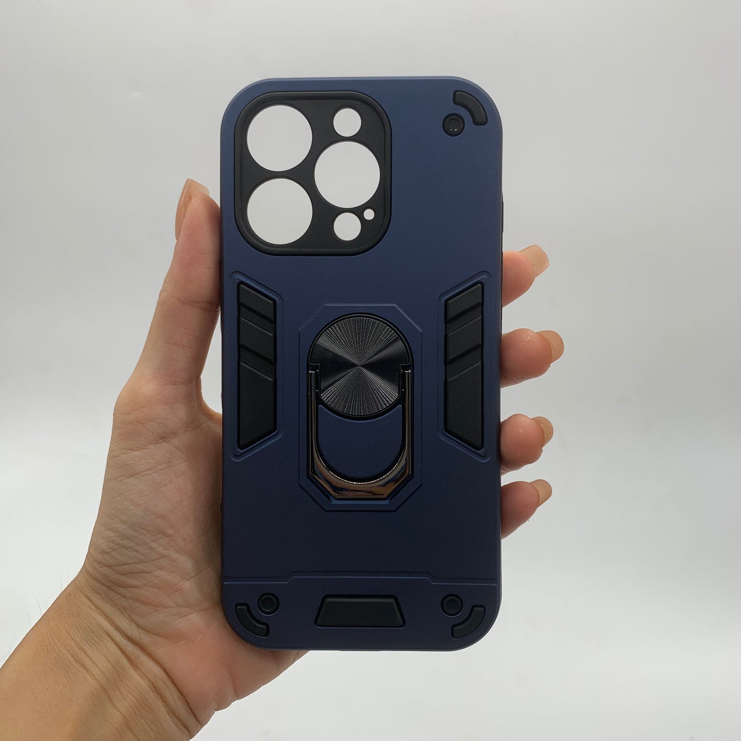 iPhone 16 Pro Hard PC Case with Ring Holder - Shockproof Slim Cover