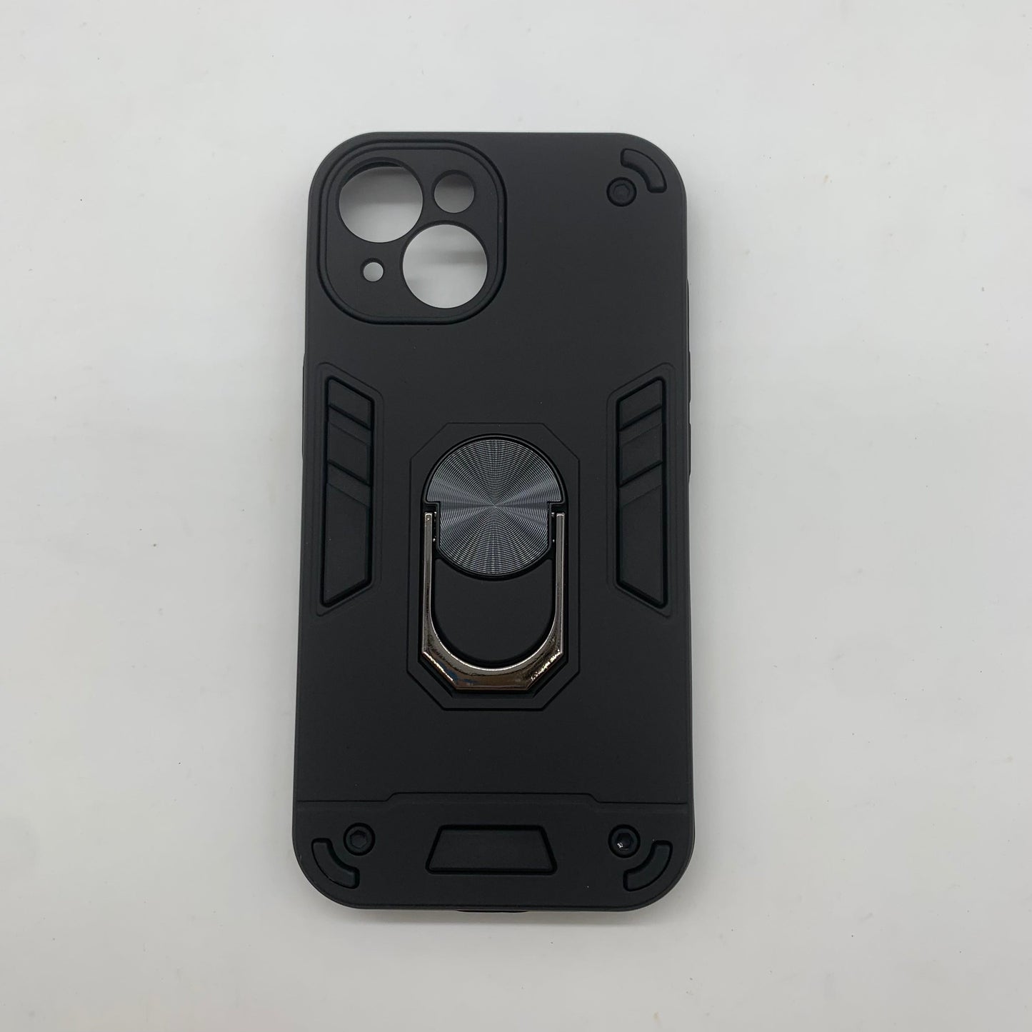 iPhone 15 Hard PC Shockproof Slim Ring Holder Case