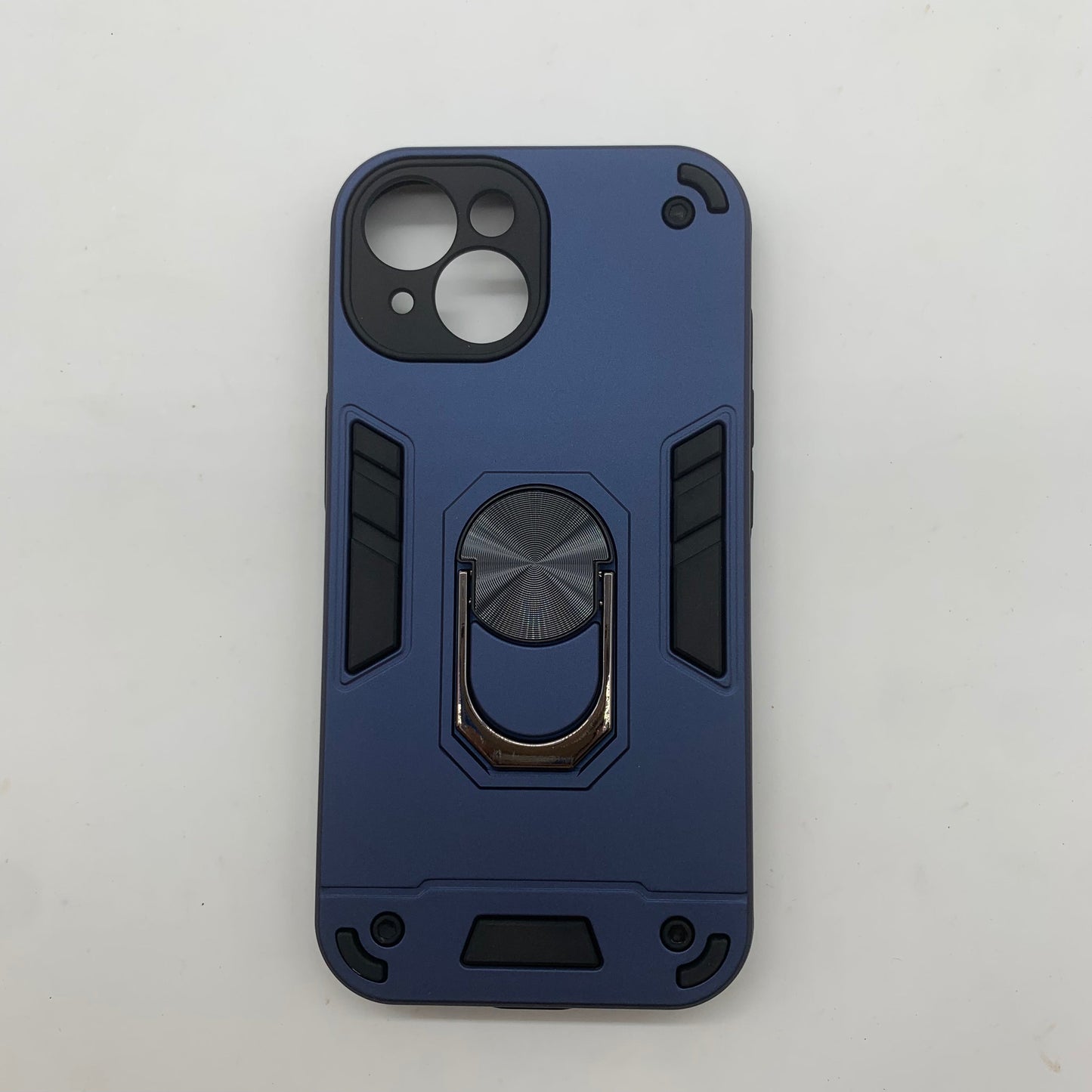 iPhone 15 Hard PC Shockproof Slim Ring Holder Case