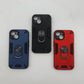 iPhone 15 Hard PC Shockproof Slim Ring Holder Case