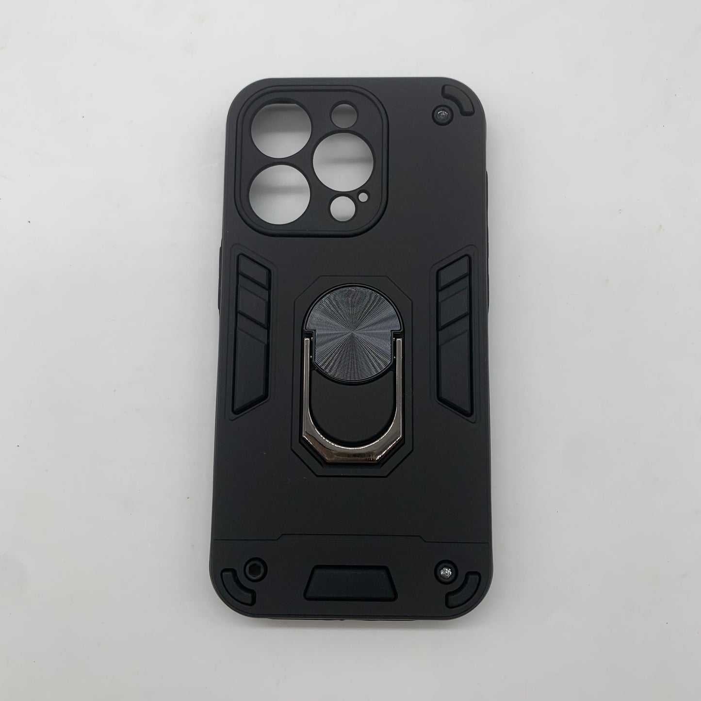 iPhone 15 Pro Hard PC Case with Ring Holder | Shockproof Slim Cover