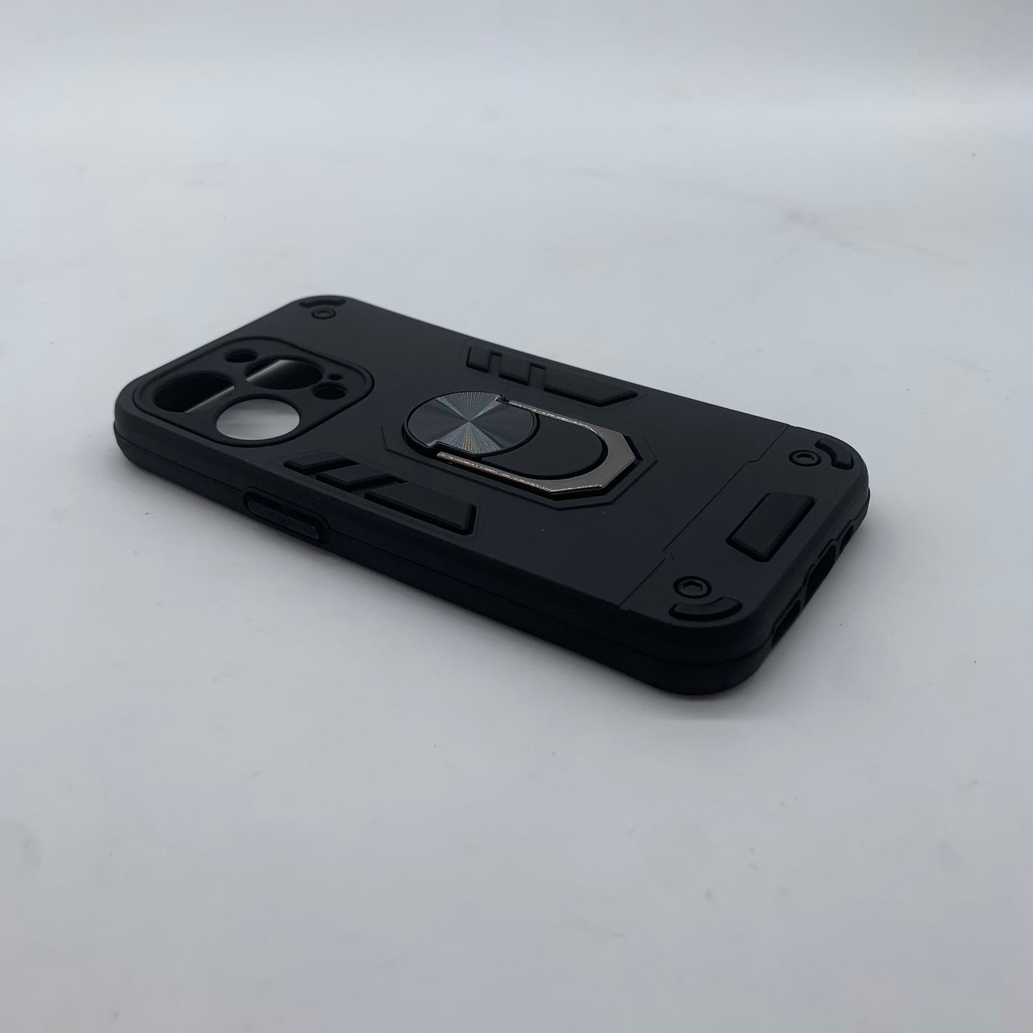 iPhone 15 Pro Hard PC Case with Ring Holder | Shockproof Slim Cover
