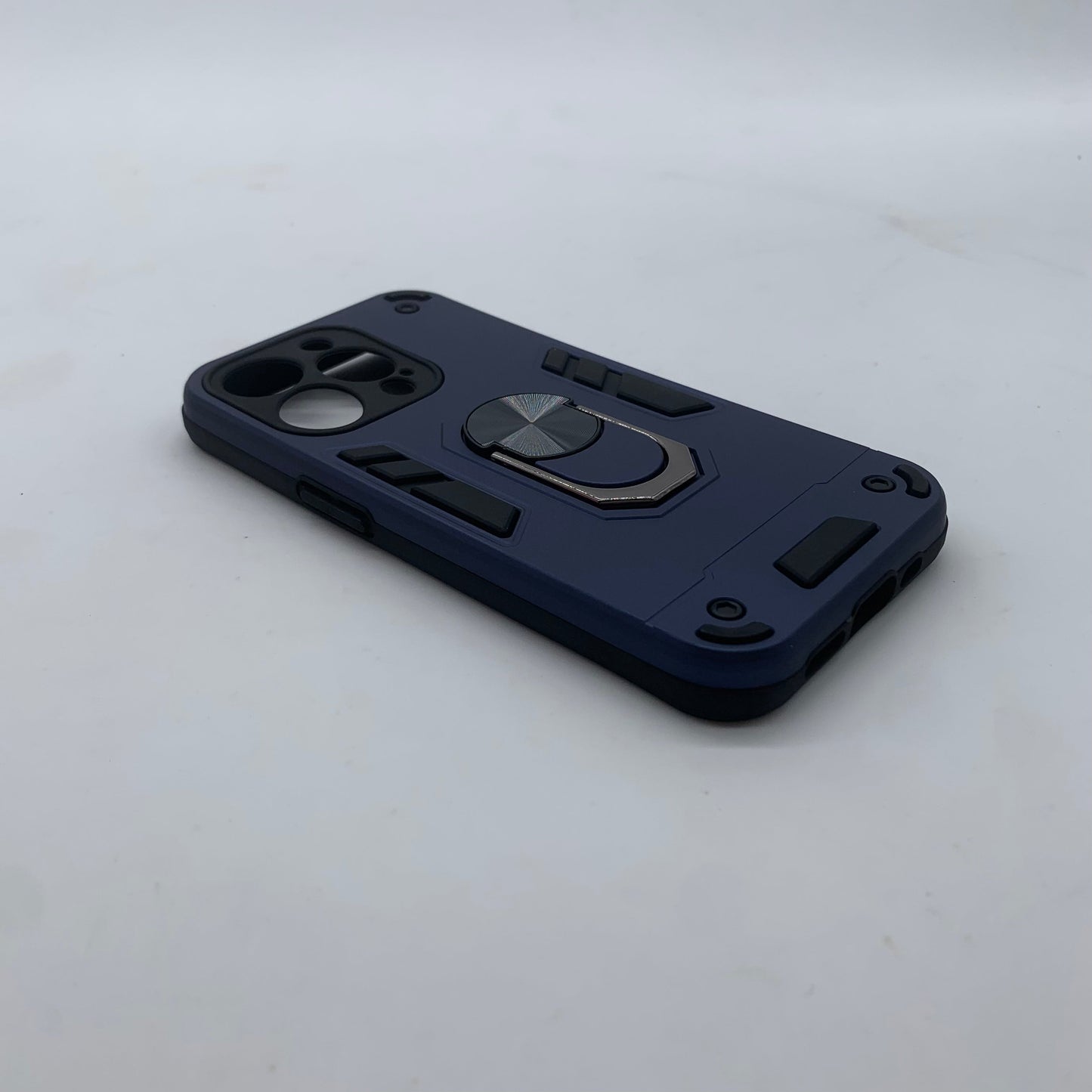 iPhone 15 Pro Hard PC Case with Ring Holder | Shockproof Slim Cover