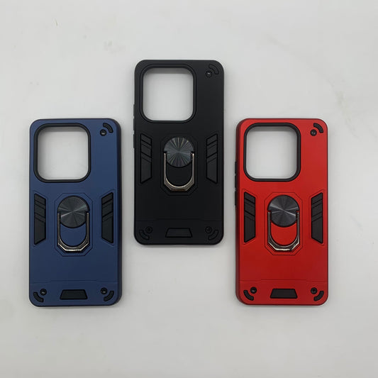 Redmi Note 14 4G Hard PC Case: Shockproof Slim Cover with Ring Holder