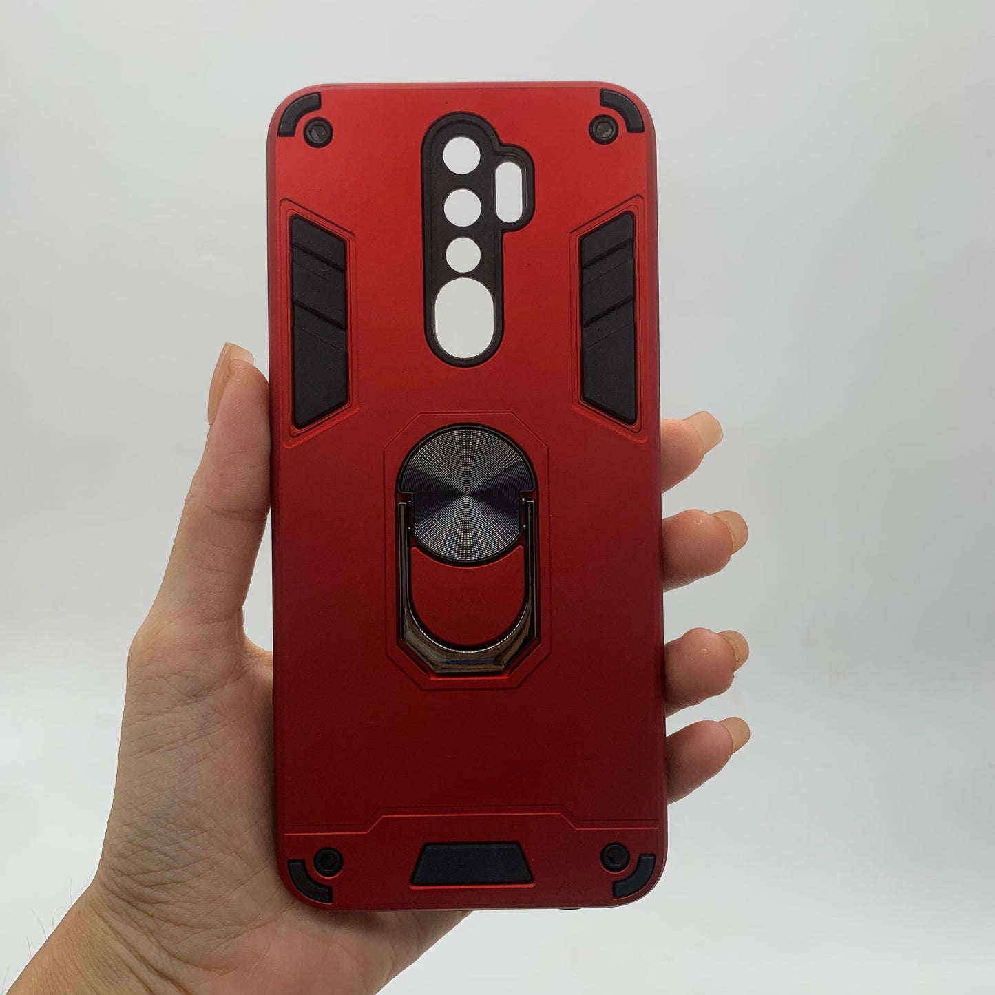OPPO A9 2020 Hard PC Case with Ring Holder - Shockproof Slim Cover