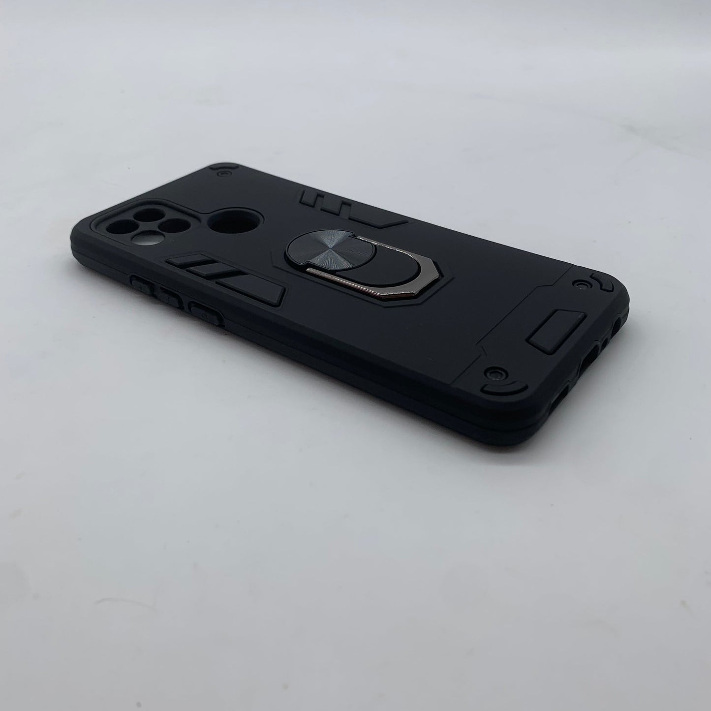 OPPO A15 Hard PC Case with Ring Holder - Shockproof Slim Cover