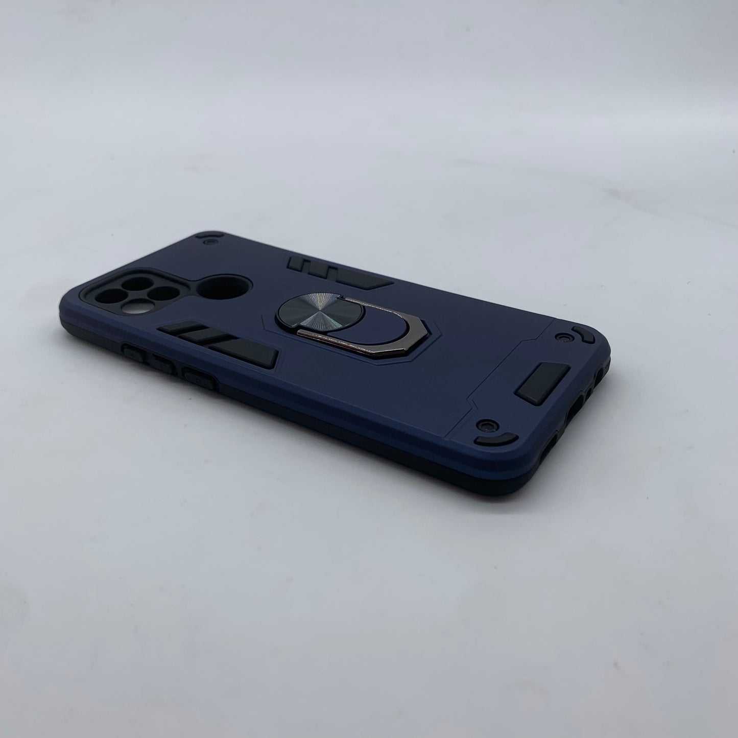 OPPO A15 Hard PC Case with Ring Holder - Shockproof Slim Cover