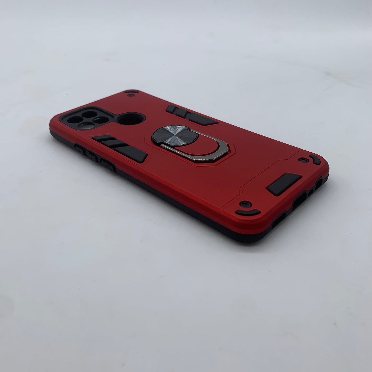 OPPO A15 Hard PC Case with Ring Holder - Shockproof Slim Cover