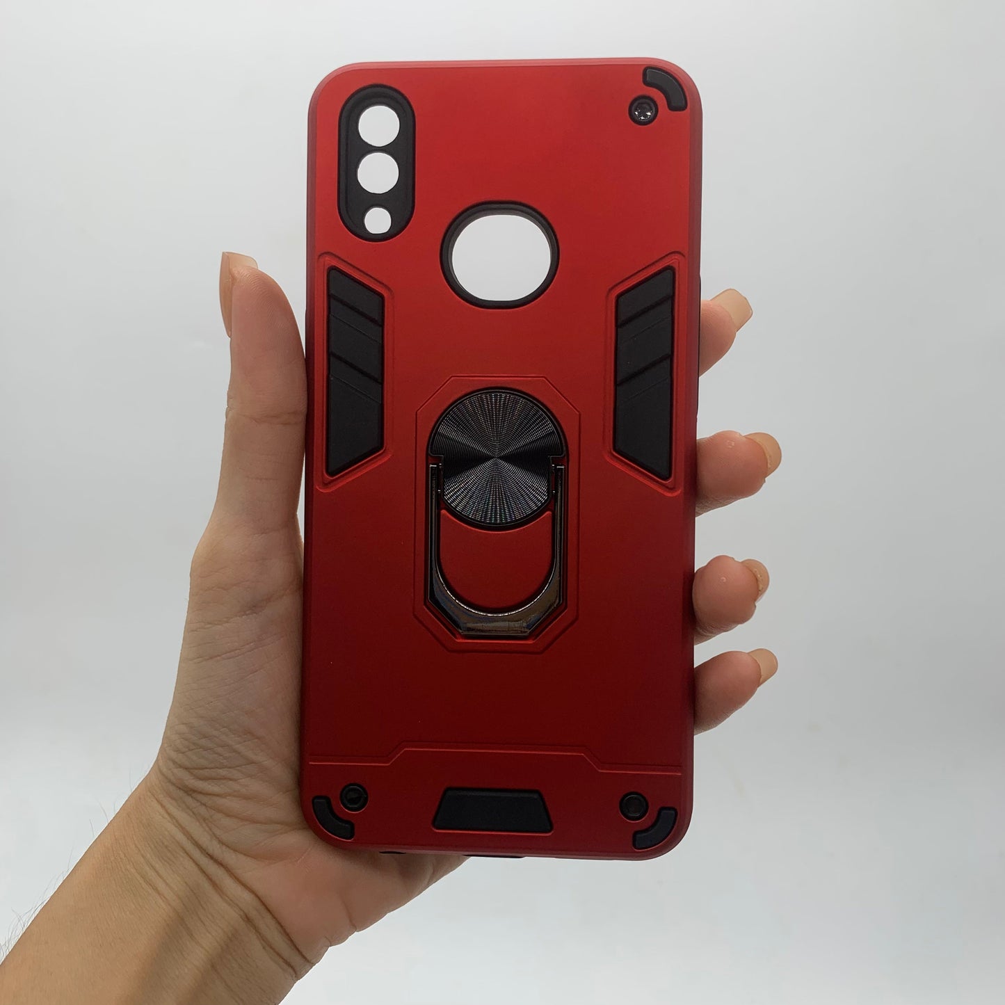 Samsung A10s Hard PC Case with Ring Holder, Shockproof Slim Cover