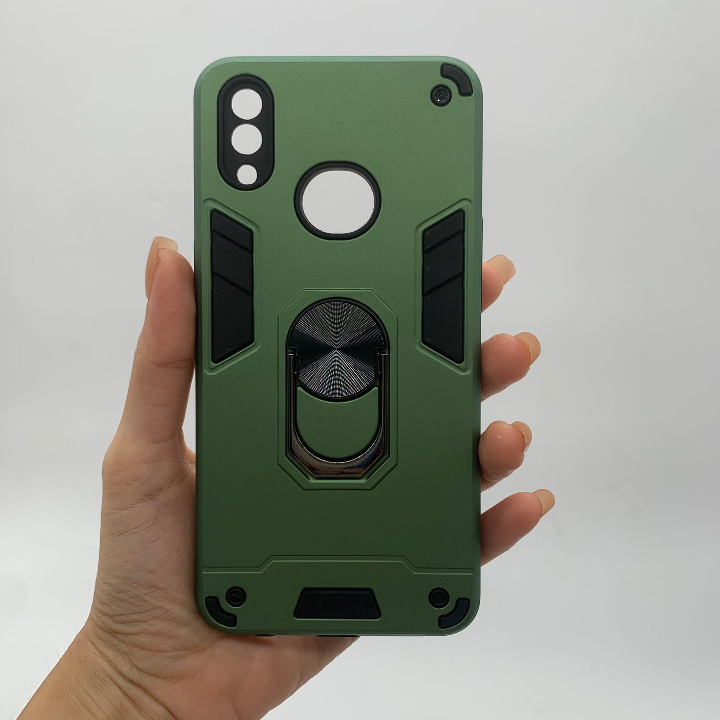 Samsung A10s Hard PC Case with Ring Holder, Shockproof Slim Cover