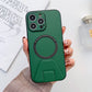 iPhone 12 Pro Max Magsafe Wireless Charging Mobile Phone Leather Case Buckle Ring Stand Back Cover