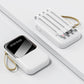 KAKUSIGA KSC-1095 4-in-1 Cable 10000mAh Power Bank White