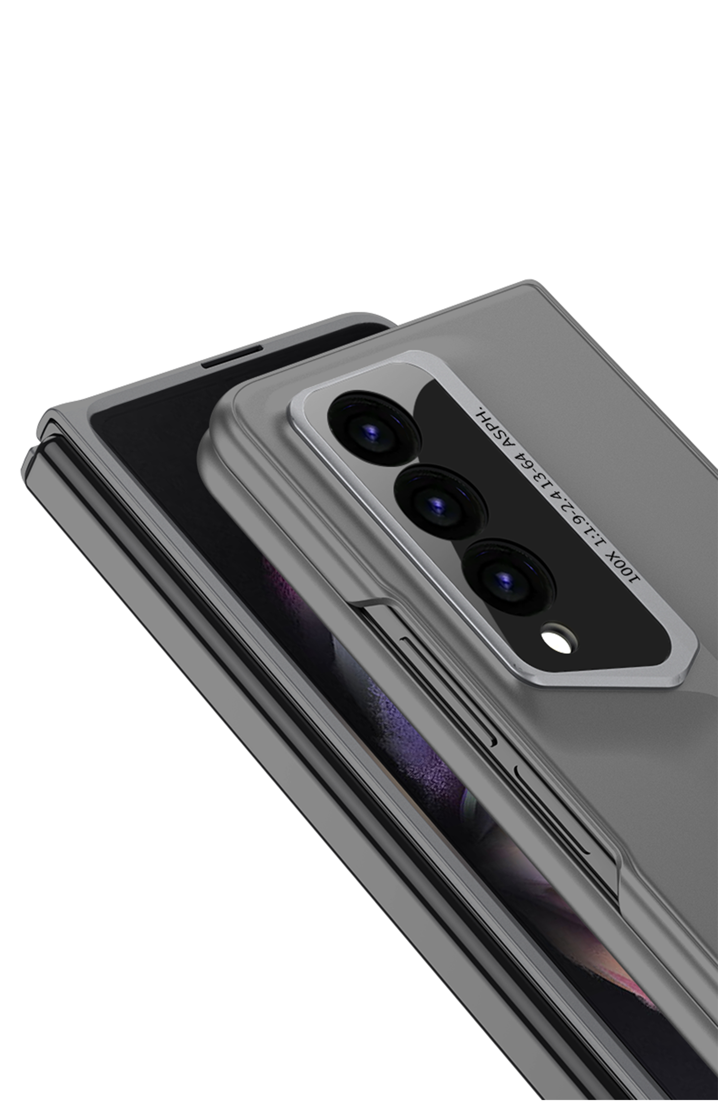 LEEKA Samsung Z Fold 3 case with Super Luxury Sport car fiber Pro case design with free inbuilt Screen Protector