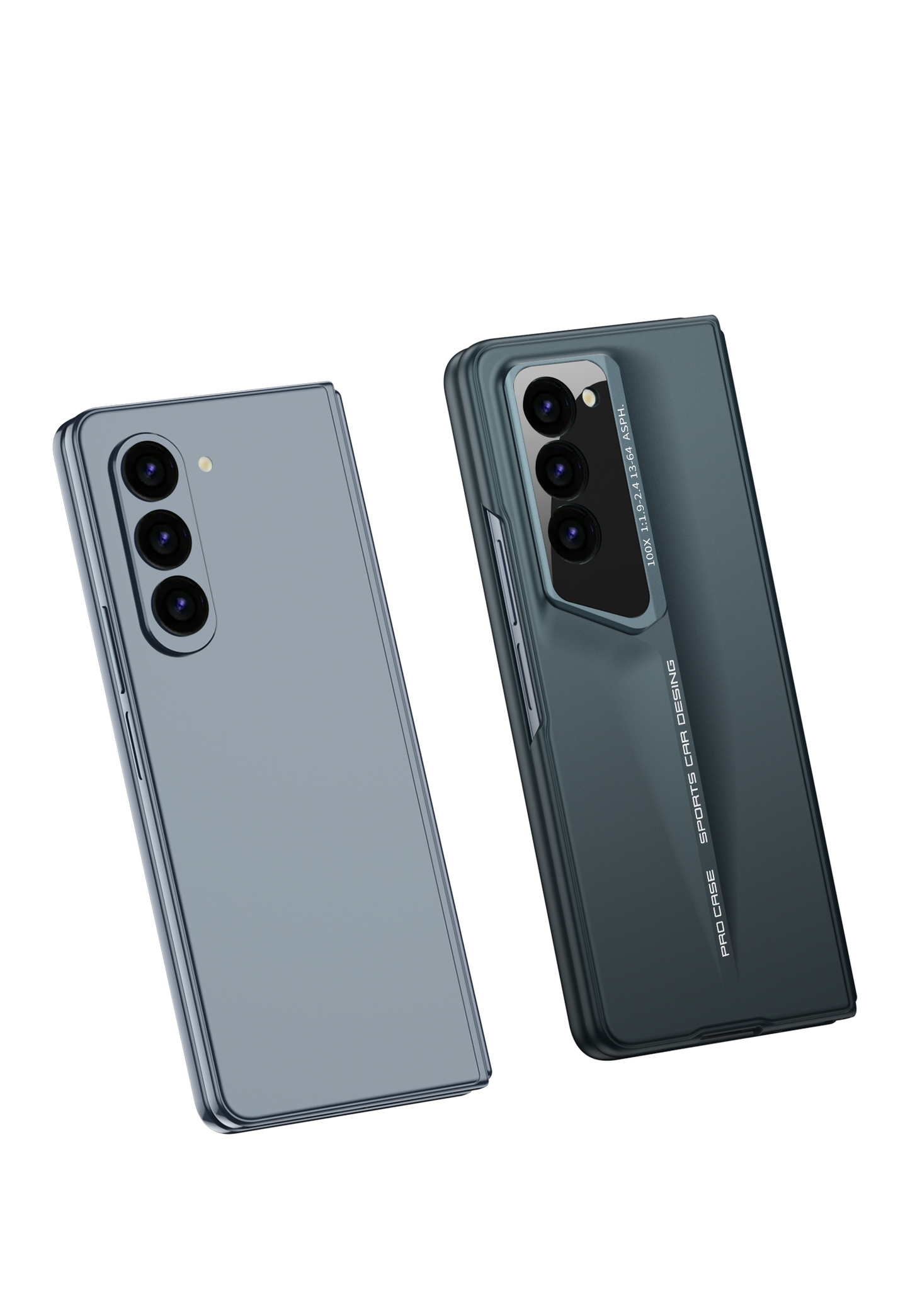 LEEKA Samsung Z Fold 5 case with Super Luxury Sport car fiber Pro case design with free inbuilt Screen Protector