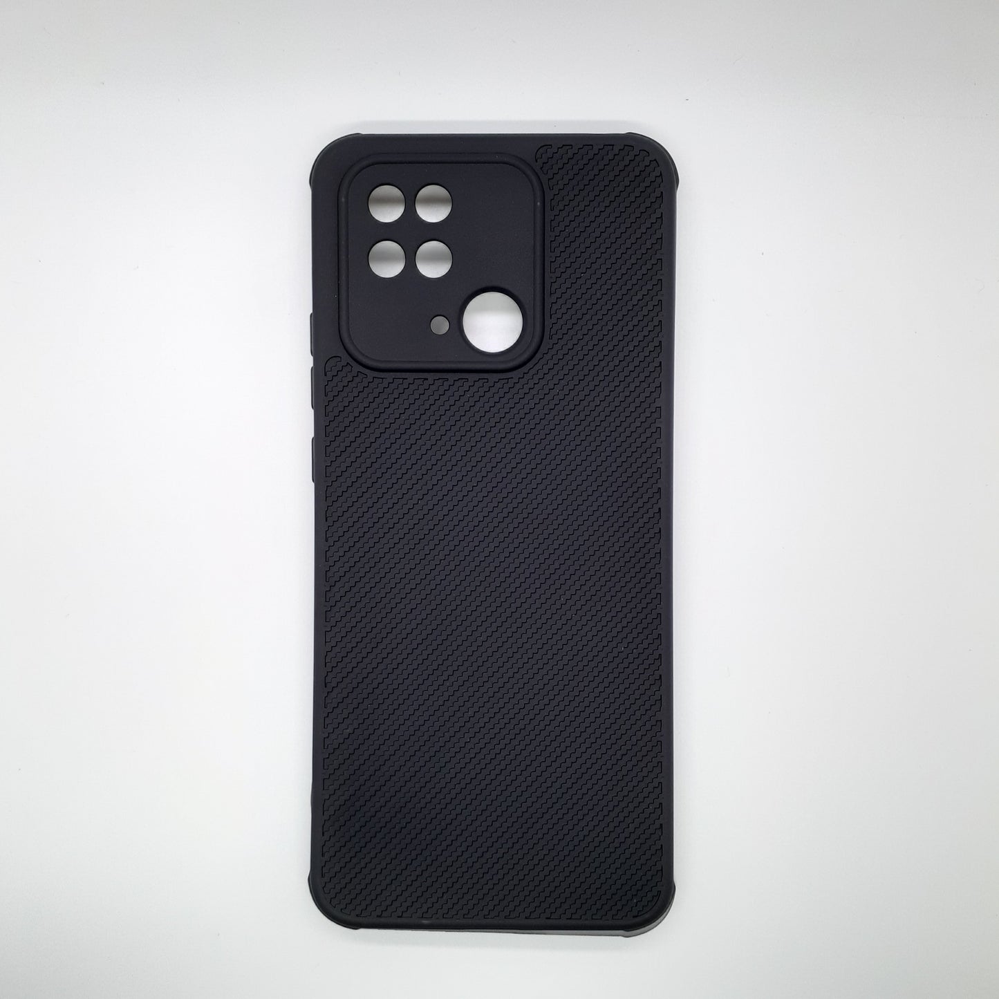 Redmi 10C Carbon Fiber texture Hard Rubber armour back cover shock-porof case