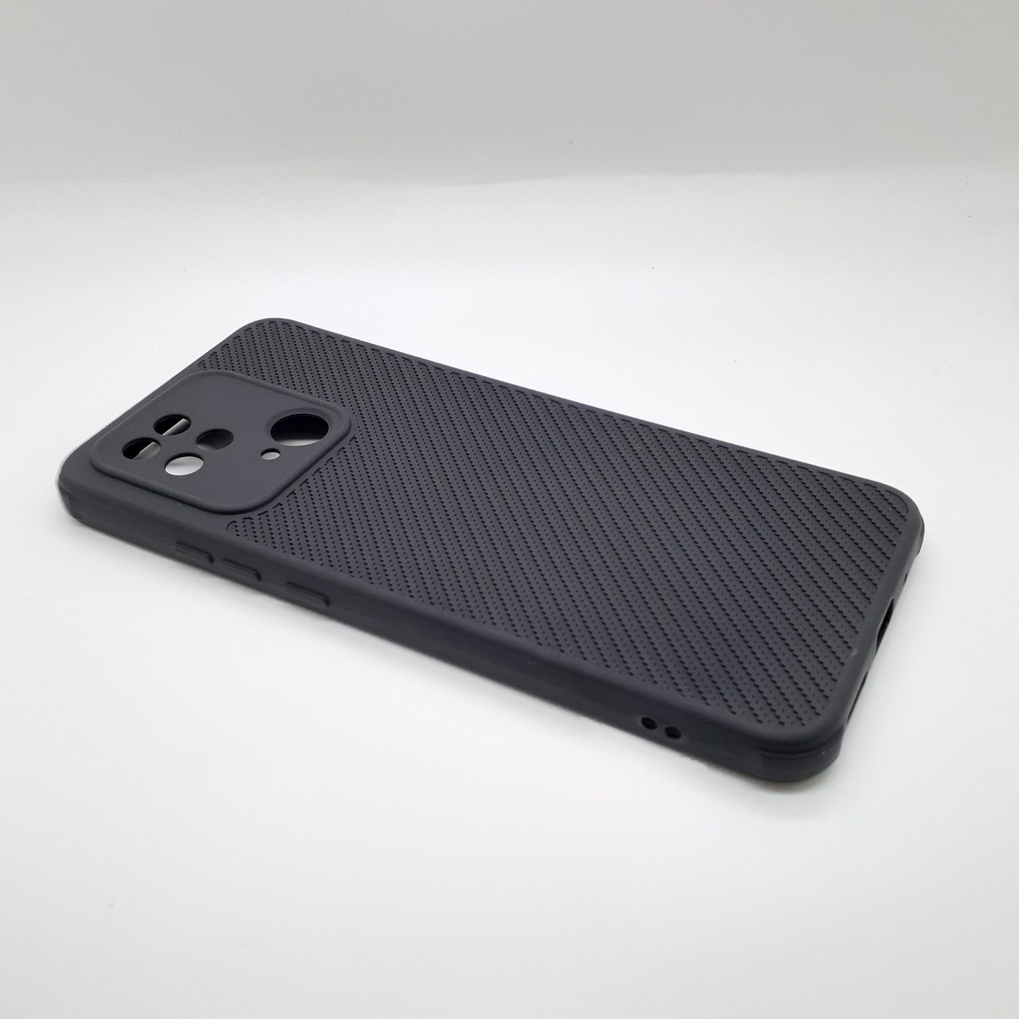 Redmi 10C Carbon Fiber texture Hard Rubber armour back cover shock-porof case