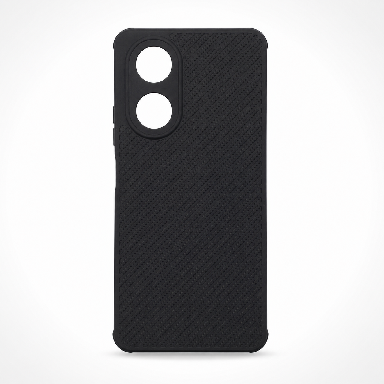 OPPO A58 Carbon Fiber texture Hard Rubber armour back cover shock-porof case