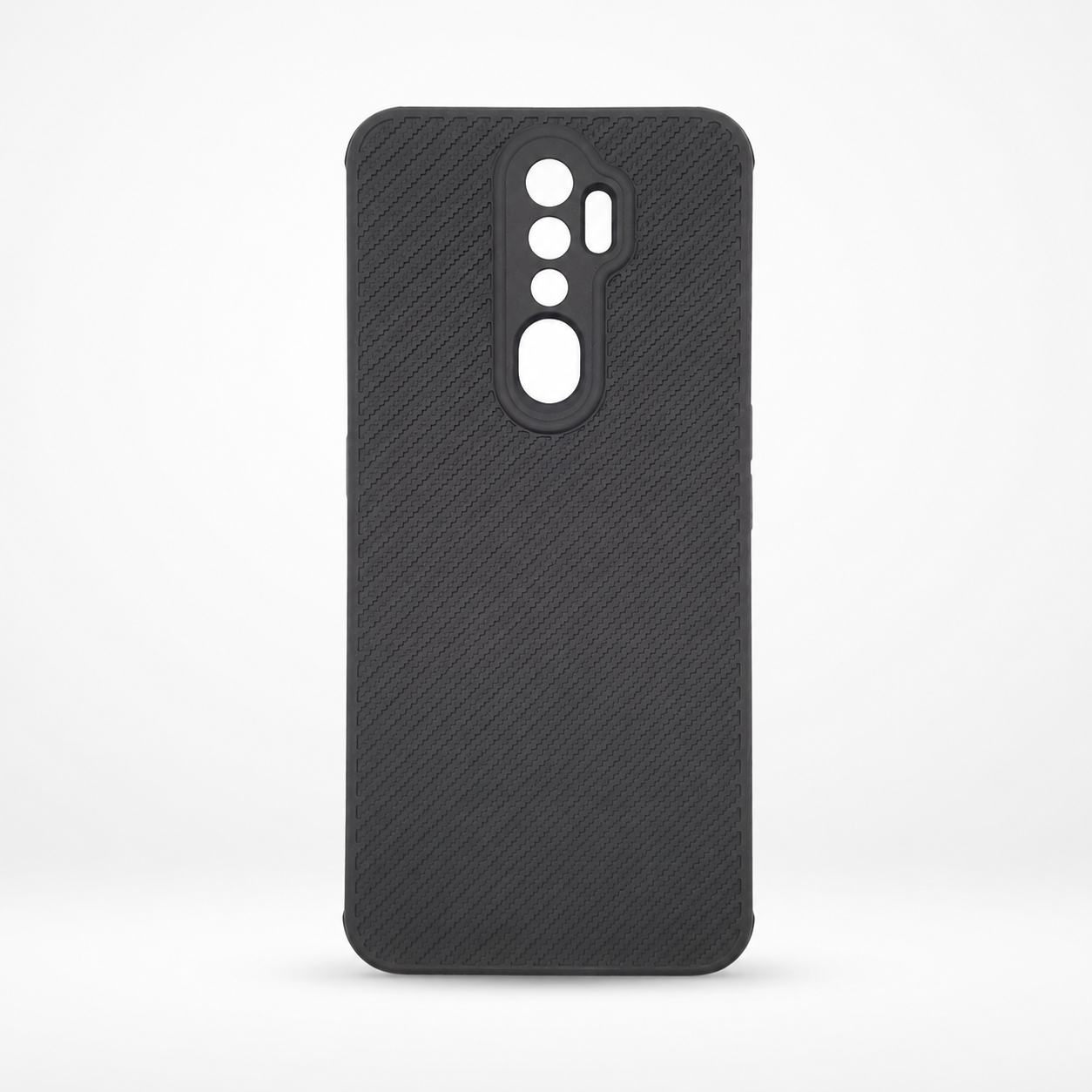 OPPO A5 2020 Carbon Fiber texture Hard Rubber armour back cover shock-porof case