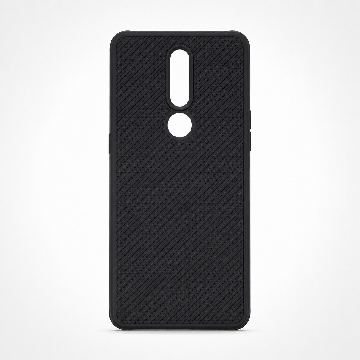 OPPO F11 Pro Carbon Fiber texture Hard Rubber armour back cover shock-porof case