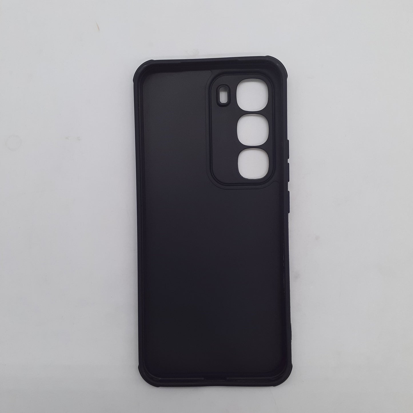 infinix Hot 60 Pro Plus Carbon Fiber texture Hard Rubber armour back cover shock-porof case
