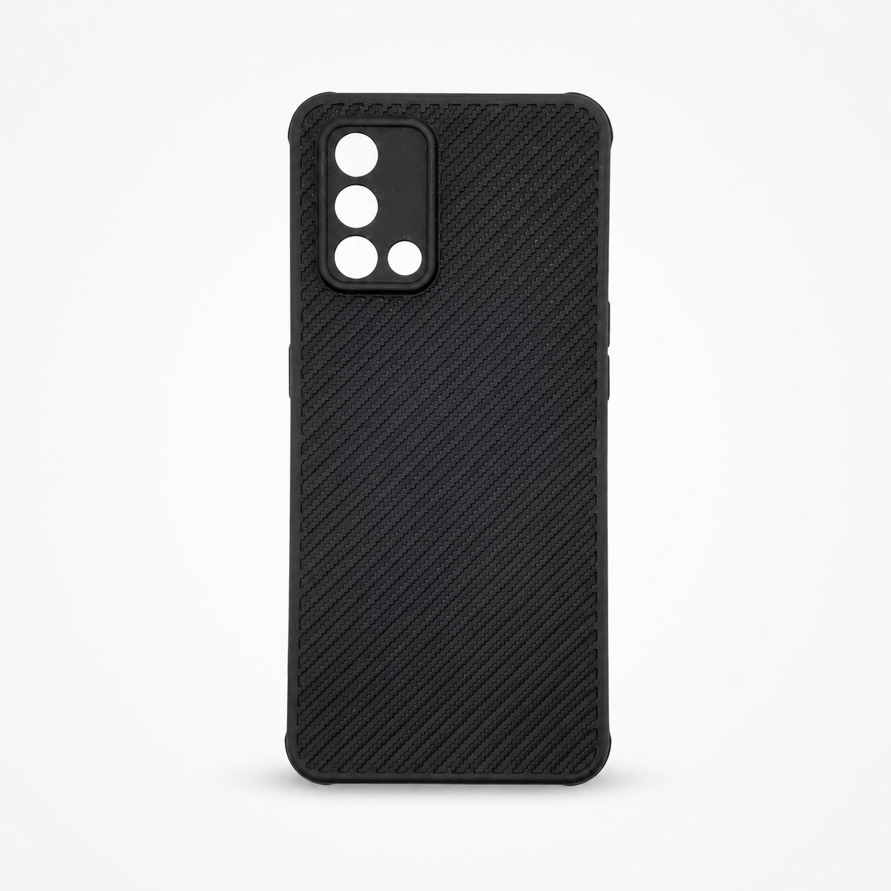 OPPO A74 Carbon Fiber texture Hard Rubber armour back cover shock-porof case