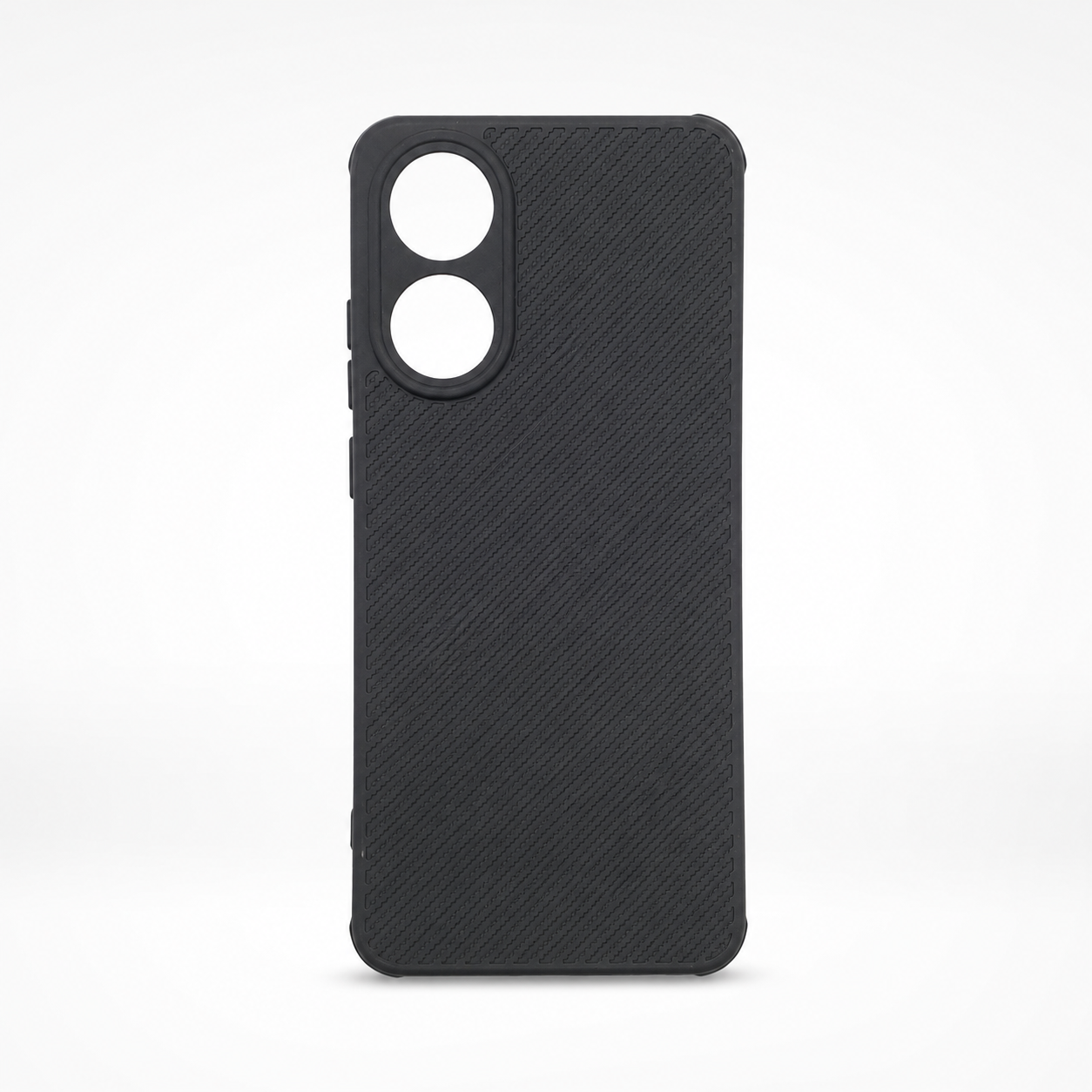 OPPO A78 Carbon Fiber texture Hard Rubber armour back cover shock-porof case