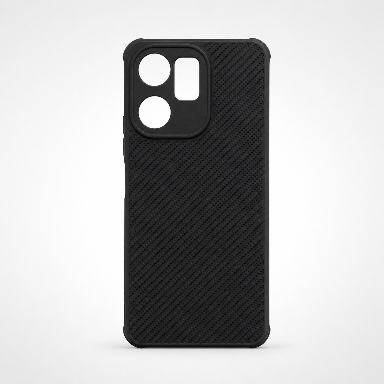 Redmi 13C Carbon Fiber texture Hard Rubber armour back cover shock-porof case