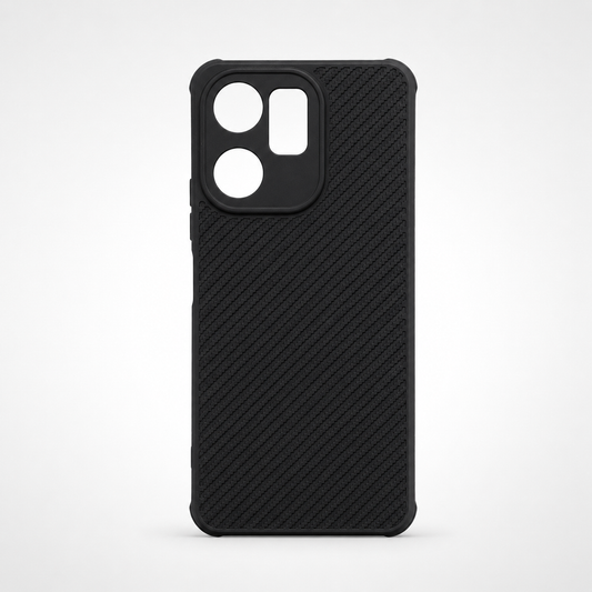 Redmi 13C Carbon Fiber texture Hard Rubber armour back cover shock-porof case