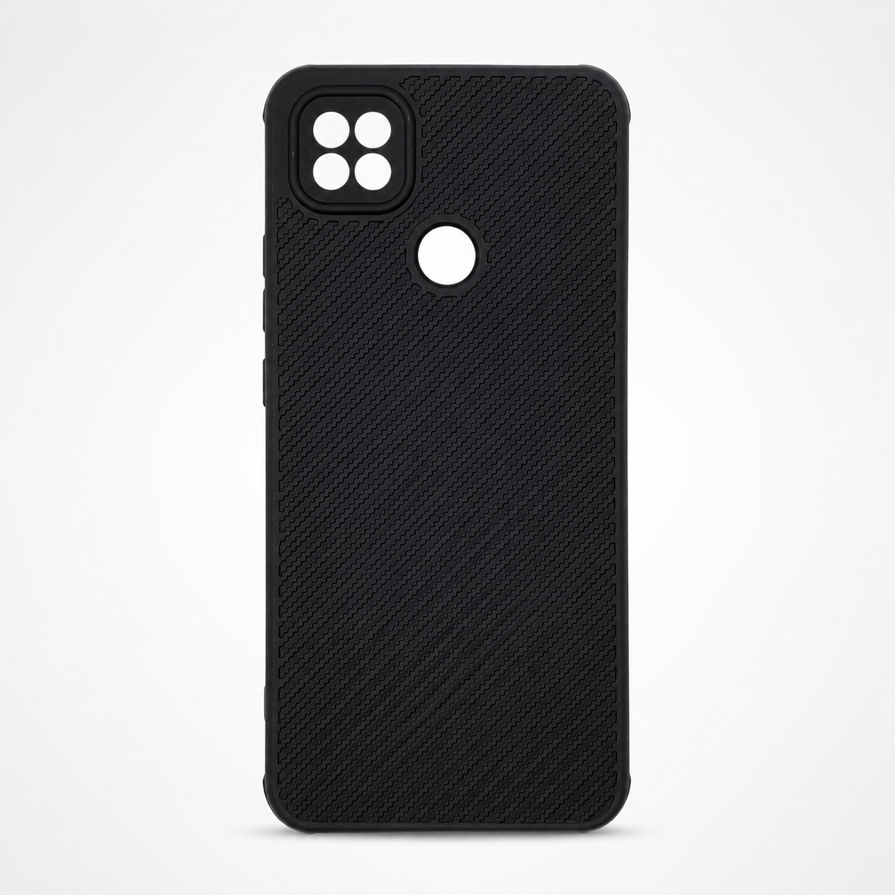 Redmi 9C Carbon Fiber texture Hard Rubber armour back cover shock-porof case