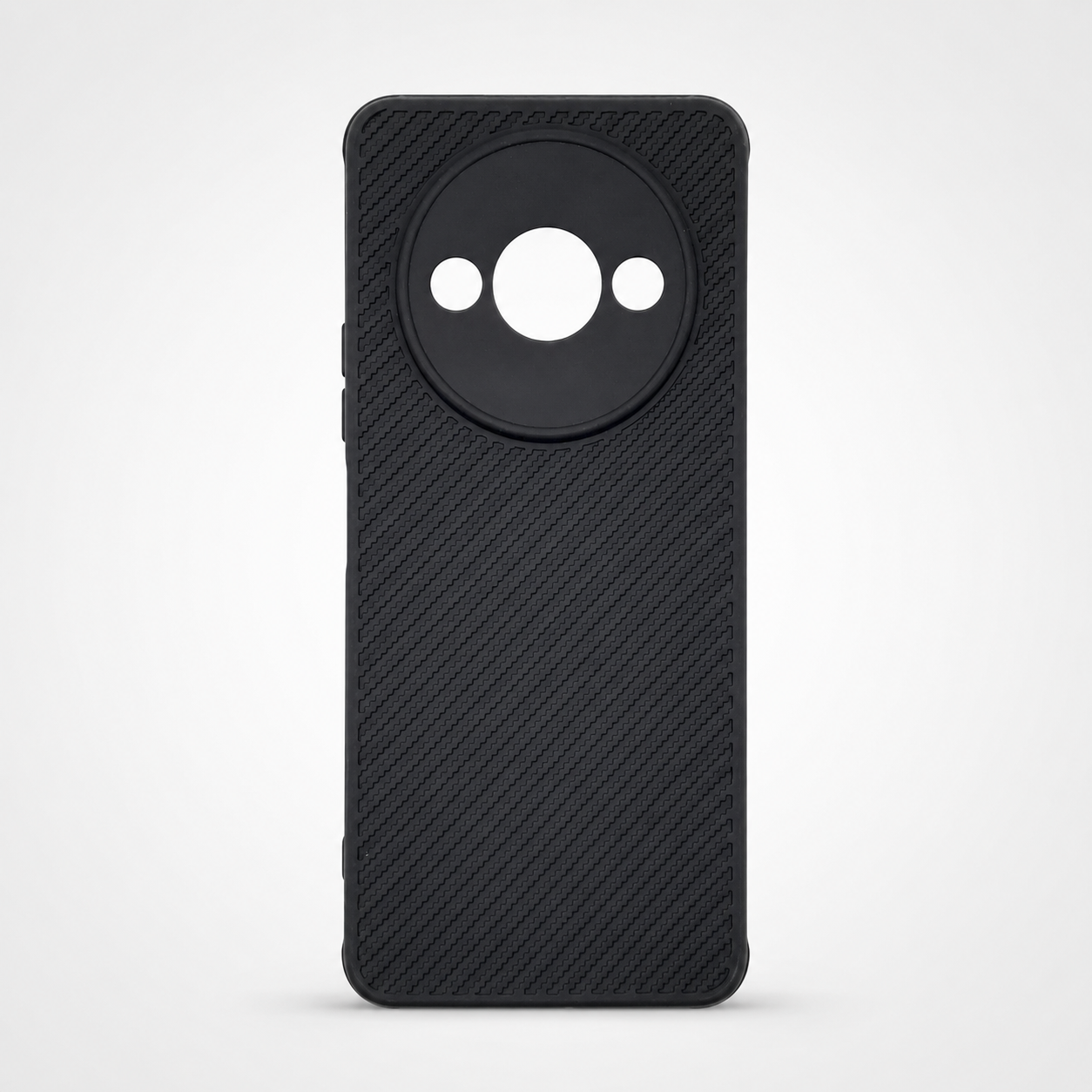 Redmi A3 Carbon Fiber texture Hard Rubber armour back cover shock-porof case