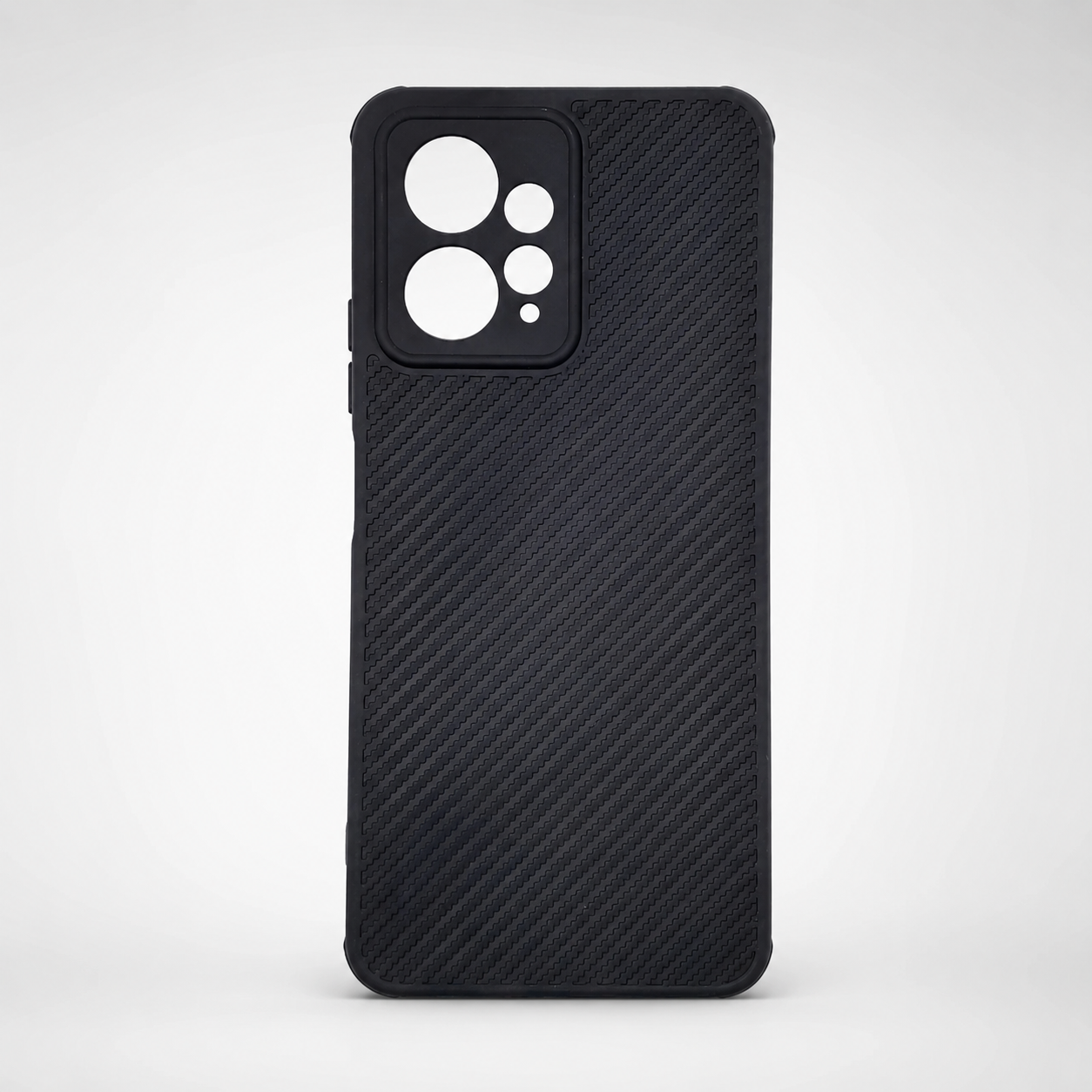 Redmi Note 12 Carbon Fiber texture Hard Rubber armour back cover shock-porof case