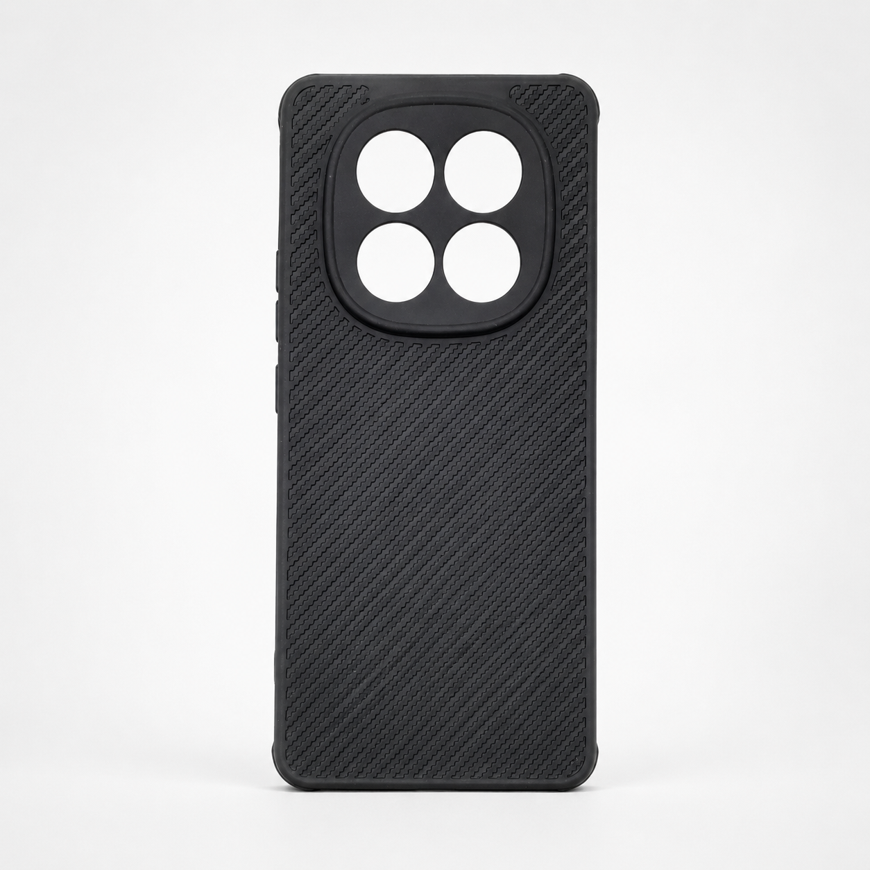Redmi Note 14 Pro 5G Carbon Fiber texture Hard Rubber armour back cover shock-porof case
